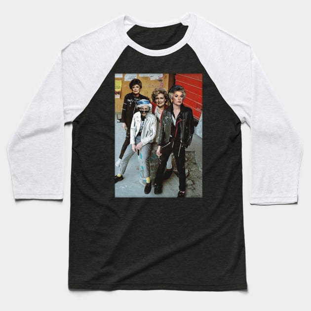 Golden Girls // The Clash Mashup Tribute Baseball T-Shirt by darklordpug